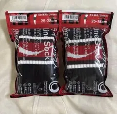 ファミマソックス ラインソックス 25-28 コカコーラ　　ブラック　黒のサムネイル