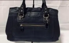 タイムセール。coach、ショルダーバッグ ブラックレザー