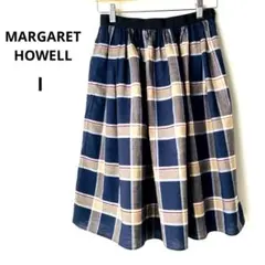 MARGARET HOWELL/マーガレットハウエル スカート チェック リネンのサムネイル