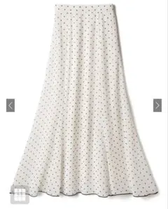 GRL ドット柄シアーフレアスカート