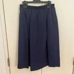 【新品】GU グログランスカートZ+E　ネイビー　Sサイズ　裏地付き