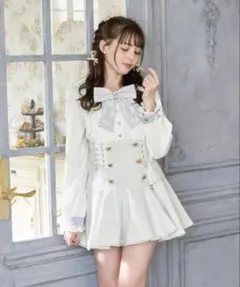 リズリサ　メッセージリボンツイードセットアップ