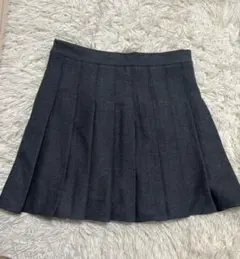 インパン裏地付きプリーツミニスカート グレー ac2220