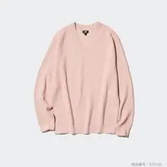 UNIQLO ピンク Vネック ニットセーター