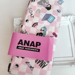 【在庫処分品】 ANAP オックス生地 チェック ピンク