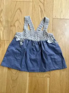 petit main ワンピース 80サイズ グレー/ネイビー