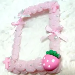 硬質ケース ホイップデコ ペア いちご ピンク 赤 量産型 b8