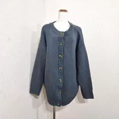 クラシカルエルフ ニットカーディガン グレーブルー（M ）長袖