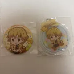 鬼滅の刃　我妻善逸　缶バッジ　アクリルスタンド　二つセット