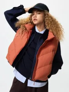 新品未使用　レディースユニクロパフテッククロップドベスト　L