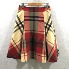 York land ヨークランド タータンチェック スカート ウール 7AR