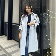 LOUNIE ロングコート ライトブルー 38