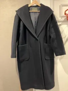 グリーンレーベルリラクシング　フードロングコート　ネイビー　38 M L