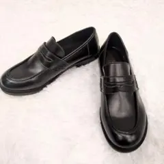 やさしい靴工房 Les Belles コインローファー 軽量 27㎝ 黒