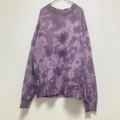 【グリーンレーベルリラクシング】パープル 長袖 スウェット トレーナー メンズS