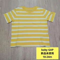 babyGAP ボーダー新品未使用 Tシャツ 90cm 黄色　白色18-24mのサムネイル