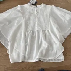新品 半袖ブラウス ホワイト　LL