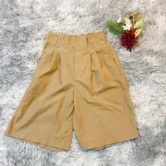 ショコラ フィネ ローブ（F）ハーフパンツ タック入 ワイド シンプル リネン混のサムネイル