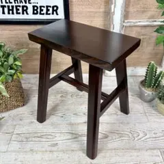 木製 丸イス スツール ハンドメイド 座面高45cm（エボニーブラック）　2脚 木製 丸イス スツール ハンドメイド 座面高45cm（エボニーブラック） 2