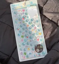 ボンボンドロップシール mini しずくちゃん 水色