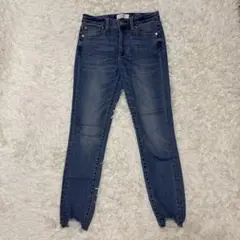 LOWRYS FARM スキニーデニム カットオフ ブルーXS シンプルのサムネイル