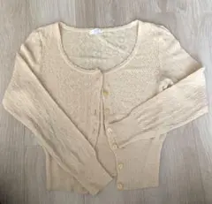 ロペ　ベージュのニットカーディガン