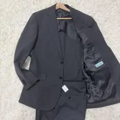 美品　XL✨クリスチャンオラーニ　スーツ　ダークグレー　ストライプ　洗える