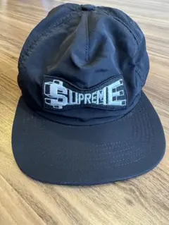 Supreme $ロゴ キャップ ブラック 刺繍ロゴ シュプリーム USA古着