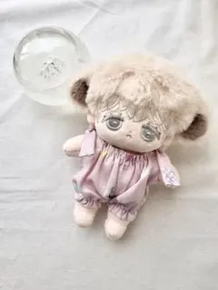 無属性ぬいぐるみ　10センチサイズ　ロンパース　ピンク