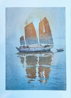 そのまま飾れるヨットの油絵　F0号　ベージュ　ゴールドカラー　白いヨット 2025年最新】画 帆船の人気アイテム - メルカリ そのまま飾れるヨット