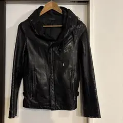 レザージャケット フード