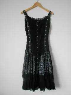 ゴスロリ ワンピース レースワンピース 黒レー y2k 古着