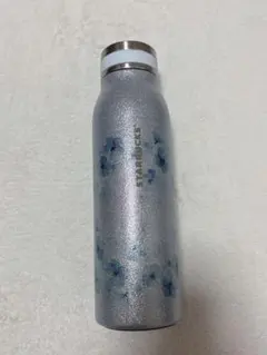 スタバ ステンレスボトルグリッター エアリーブルー シルバー さくら
