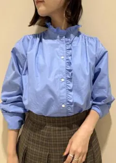 【新品タグ付】日本製！ROPE ロペ タイプライターフリルシャツ