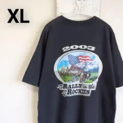 00s バイクTシャツ 黒 RALLY in the ROCKIES 2003