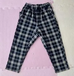 新品未使用品＊ネイビーとホワイトのチェックパンツ＊130