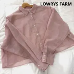 LOWRYS FARM★シアーシャツ/ショート丈 ピンクのサムネイル