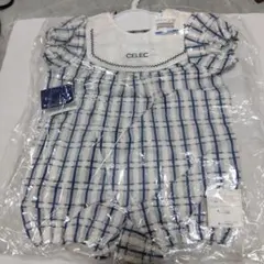 CELEC チェック柄ロンパース
