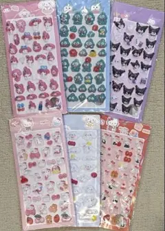 サンリオ キャラクター立体シール 6枚セット 新品未開封①