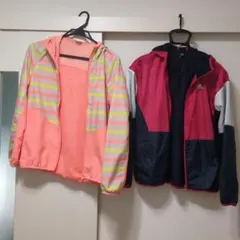 adidas フード付きウィンドブレーカー2枚セット