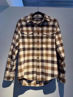 CELINE 22AW ルーズランバージャック 長袖チェック黄緑シャツサイズ37 