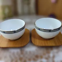 WEDGWOOD ウェッジウッド　お湯呑み+茶托　2客のサムネイル
