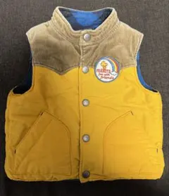 PEANUTS SNOOPYダウンベスト イエロー 90cm