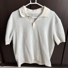 ZARA ニット素材のポロシャツ