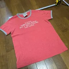 【rough】赤い霜降りピンクのTシャツ