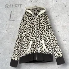 GALFIT パーカー モコモコ ヒョウ柄 レオパード ギャル L 平成 00s