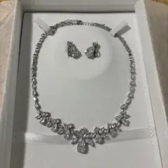 ジルコニア ネックレス ＆ イヤリング　ブライダル　花嫁