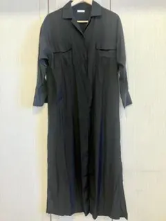 URBAN RESEARCH ITEMS 黒 ロングシャツワンピース 羽織りのサムネイル