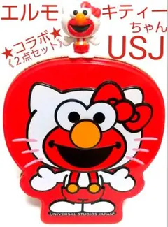 USJ マスコット フィギュア 小物入れ エルモ キティーちゃん コラボ商品