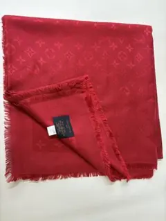 ルイヴィトン LOUIS VUITTON 大判ストール モノグラム レッド 赤